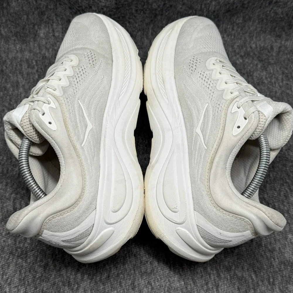 Hoka Bondi 9 Womens Size 10.5 White Max Cushion Running Shoes W BONDI 9